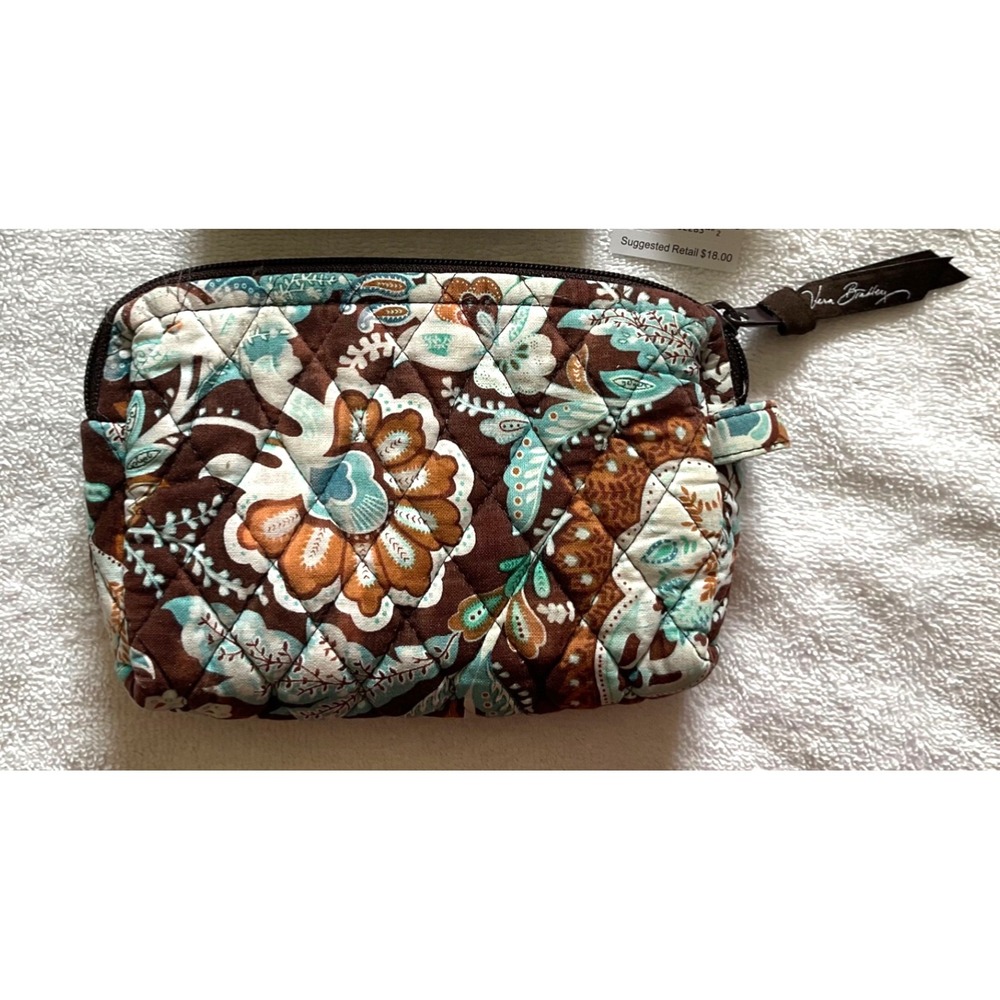 Vera Bradley Cosmetic Bag "Java Blue" 7" x 5"